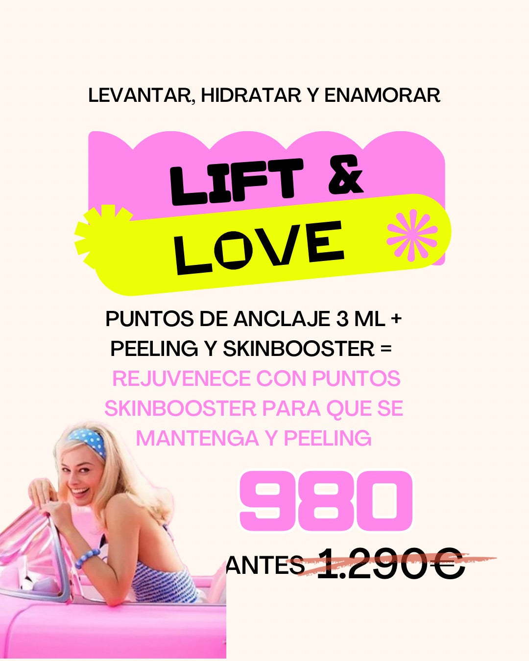 Pack: Lift and Love: Puntos de anclaje + peeling + Skinbooster